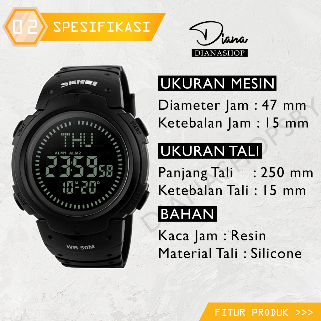 SKMEI 1231 ORIGINAL JAM TANGAN PRIA DIGITAL OUTDOOR COMPASS ANTI AIR 50M