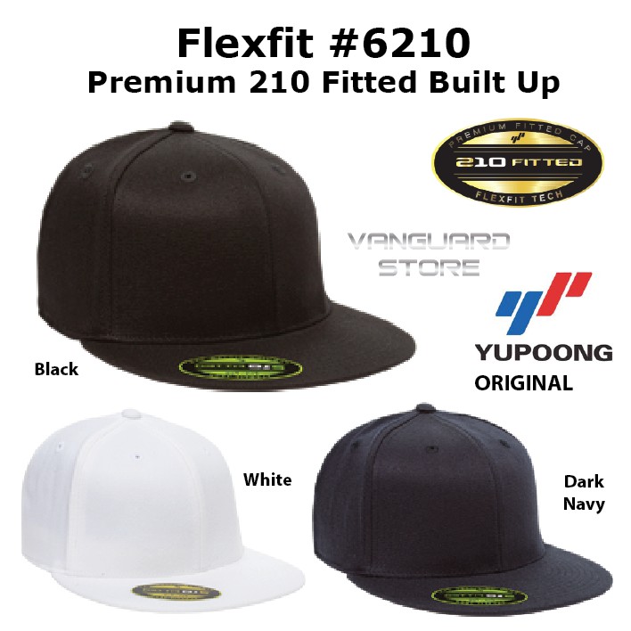 Topi Yupoong Flexfit 6210 Premium 210 Fitted Built Up ORIGINAL