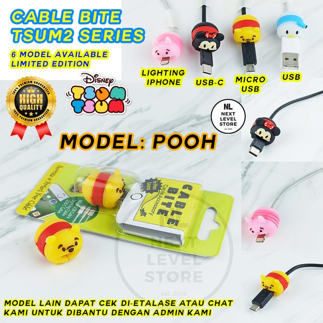 Cable Bite Disney Tsum Tsum Pelindung Kabel Protection - Pooh