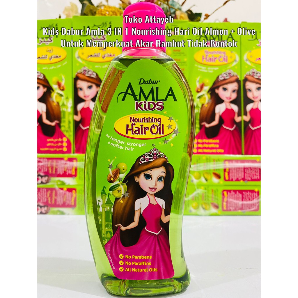 Dabur Amla Kids Nourishing Hari Oil 3 IN 1 Amla + Almon + Olive Untuk Memperkuat Akar Rambut Tidak Rontok-1