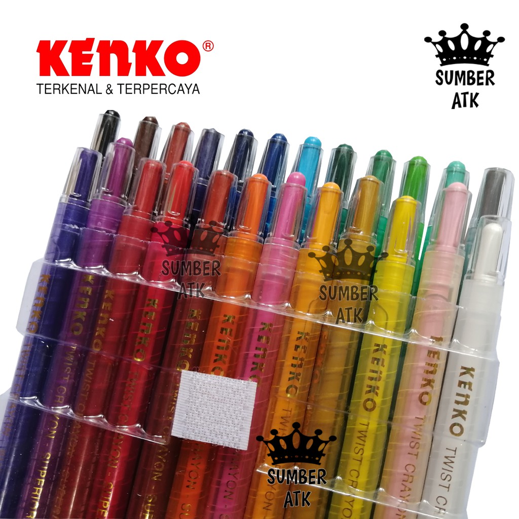 

Crayon Putar Twist Kenko 12 DAN 24 WARNA COLOR TWIST CRAYON (PVC BAG) - 1 Set