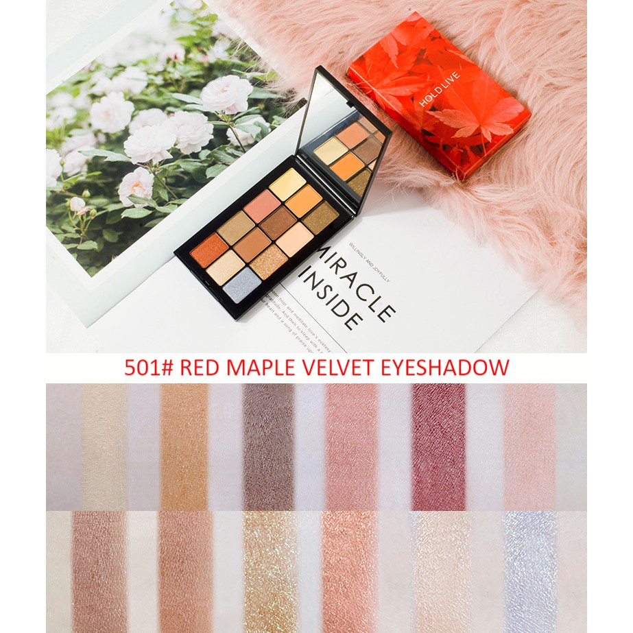 HOLD LIVE 12 Colors Ink Eyeshadow &amp; Red Maple Velvet Eyeshadow