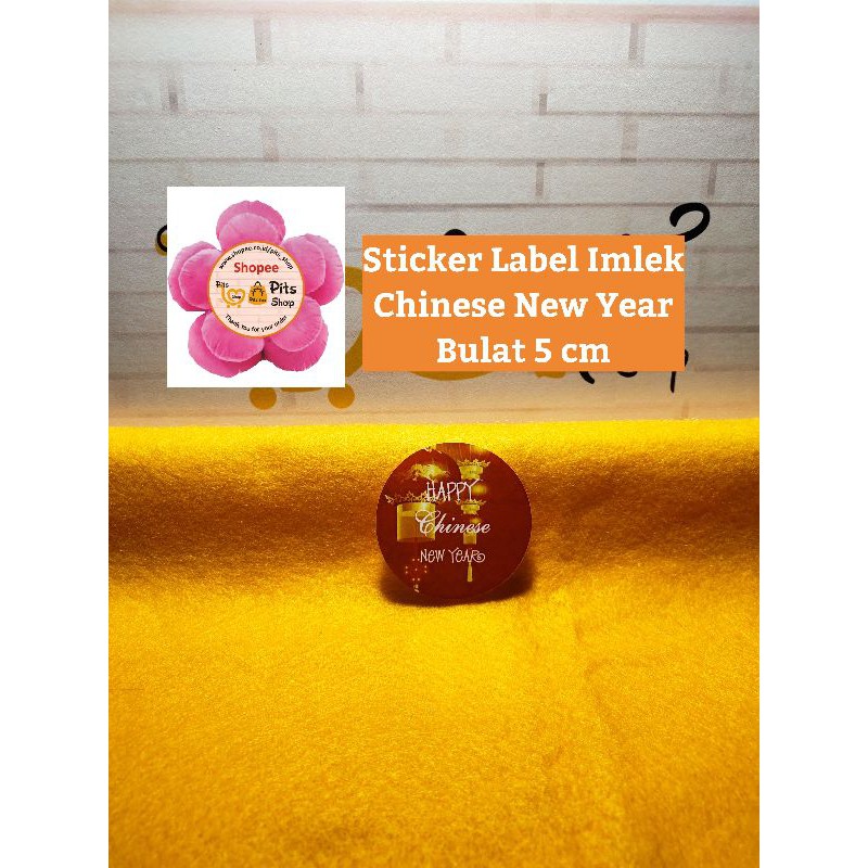 

Sticker Label Imlek Sincia Chinese New Year Stiker Bulat 5 cm