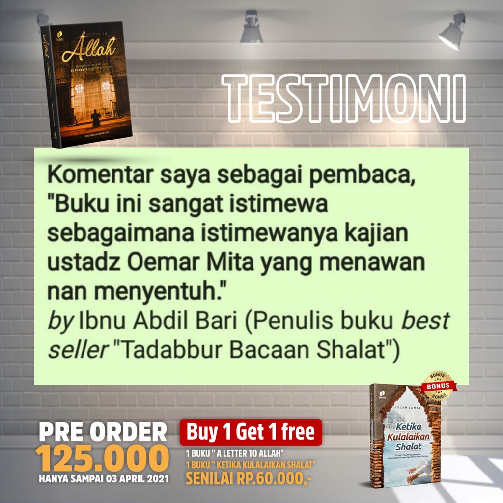 A Letter To Allah PROMO 100RB DAPAT 5 BUKU Menyelami Untain Doa 40 Robbana di Dalam Al-Quran ZDN