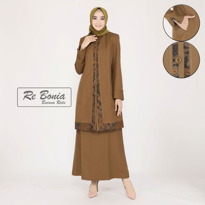 Seragam re bonia pemda tua tunik Best Seller blazer rebonia seragam guru seragam kerja seragam pns pemda aceh  tunik 90 cm