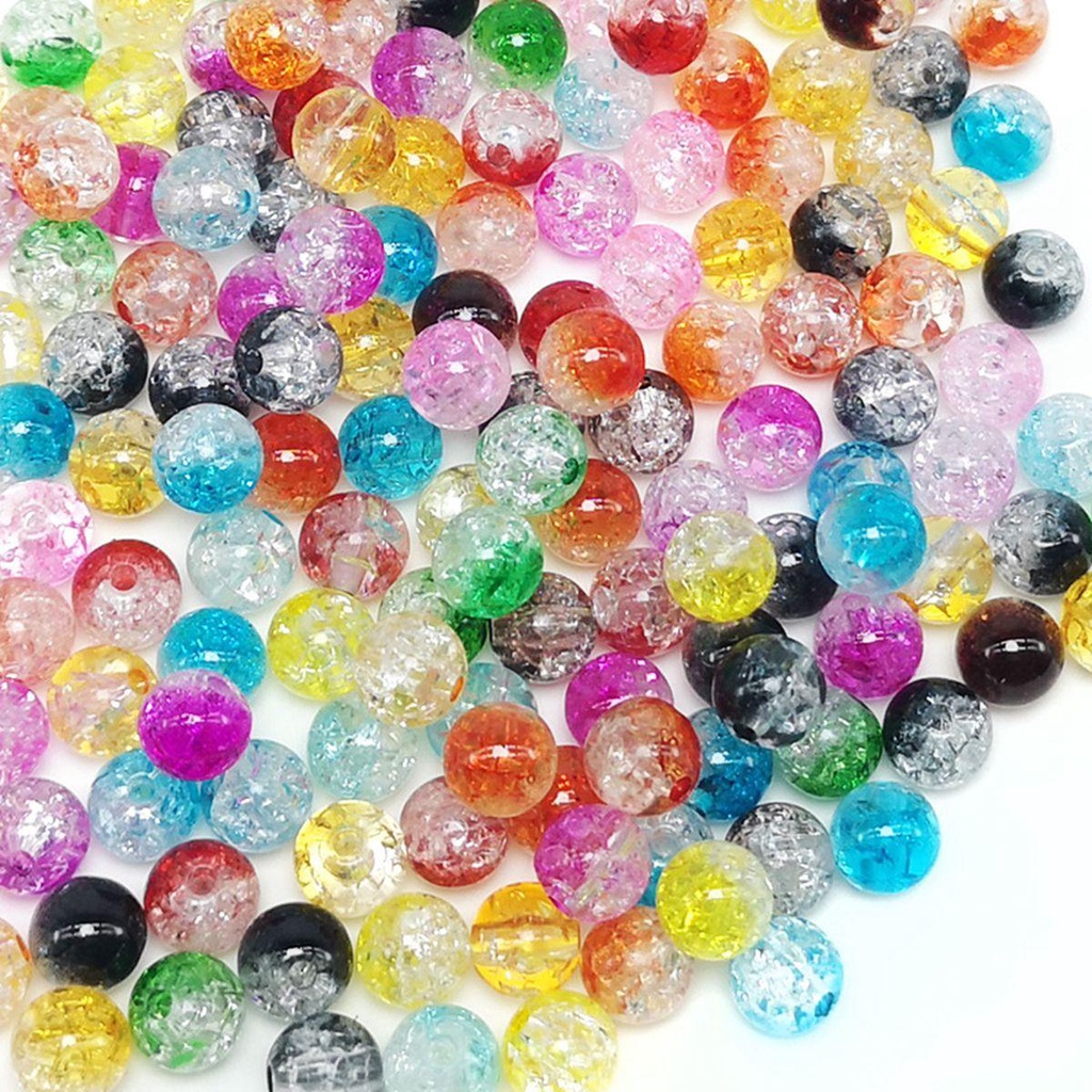 Lanfy Manik-Manik Kalung Anting Berwarna Membuat Perhiasan Dewasa Manik-Manik Bulat Kresek