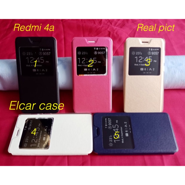 Flip case cover flipcover kulit view dompet xiaomi redmi 4a redmi4a