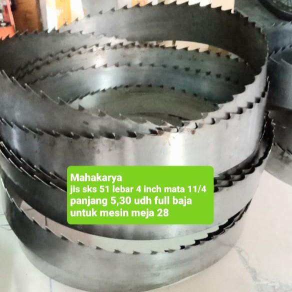 Mesin Bandsaw Bsb Sks 51/Mesin 28/Bensaw/Panjang 5,30 Udh Full Baja Dan Sambung