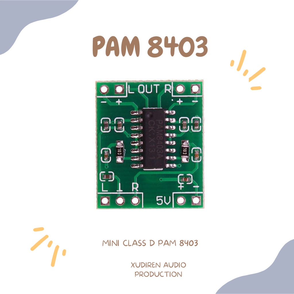 CLASS D PAM8403 POWER MINI AMPLIFIER USB 3W X 2