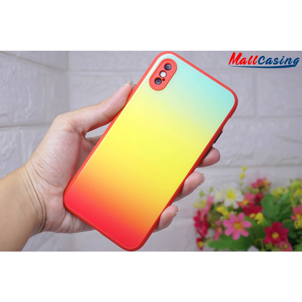 MallCasing - iPhone 6G+ | 7G+/ 8G+ | XR | XS Max | X/ XS Hard Case Glass Candy Pelindung Lensa