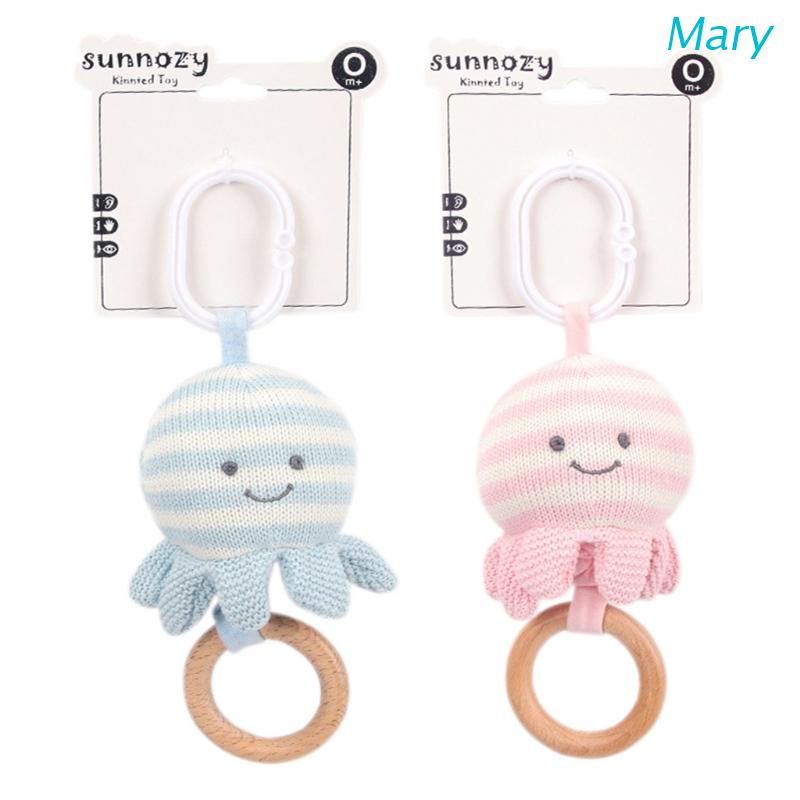 Mary Mainan Teether Bayi Bentuk Gurita Bahan Kayu DIY