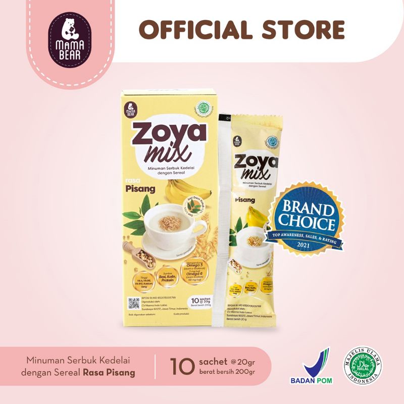 Zoya Mix Susu Kedelai + Daun Katuk Pelancar ASI Booster Rasa Pisang n