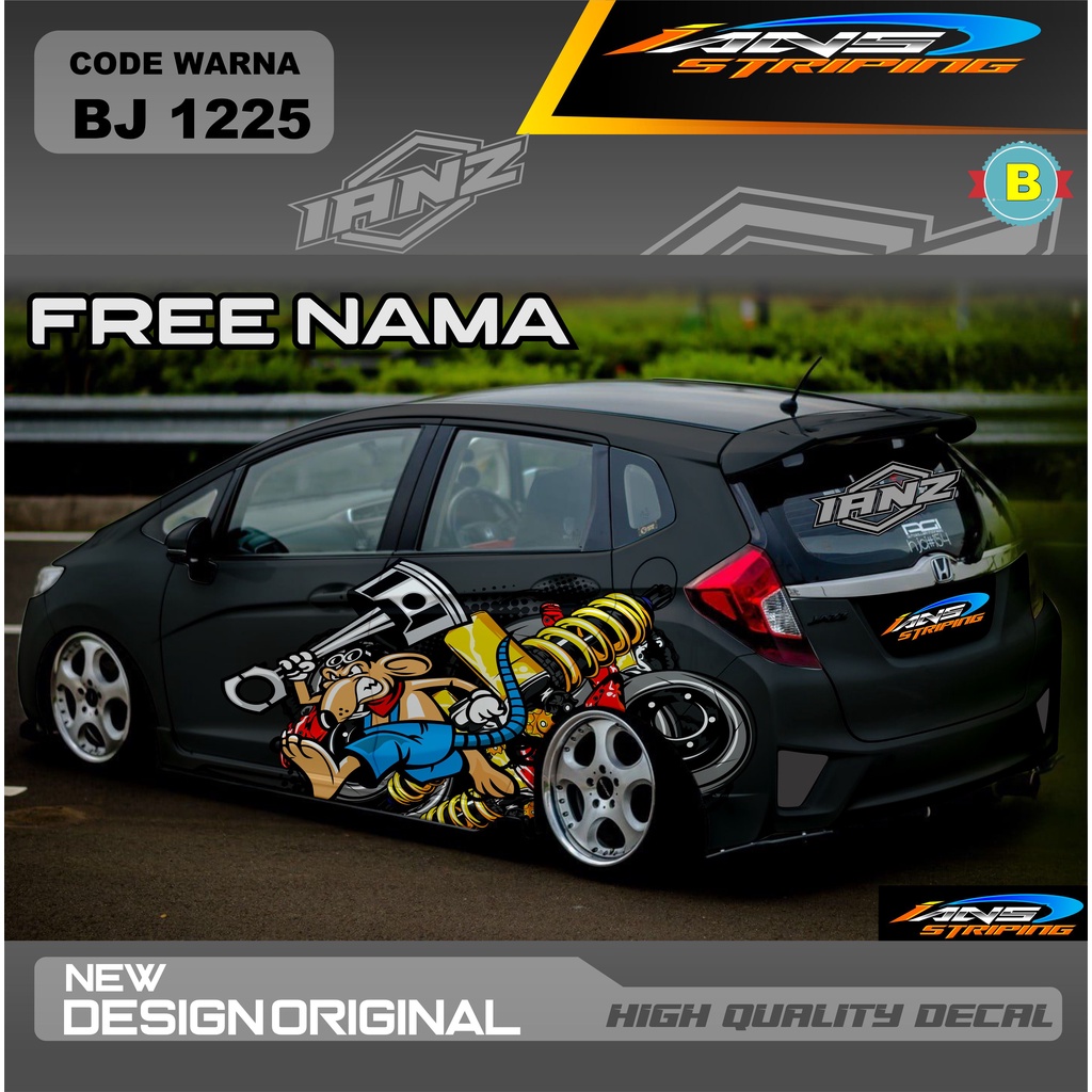 STIKER VARIASI MOBIL JAZZ / DECAL STIKER MOBIL AYLA AGYA MOBILIO / VARIASI DECAL STIKER