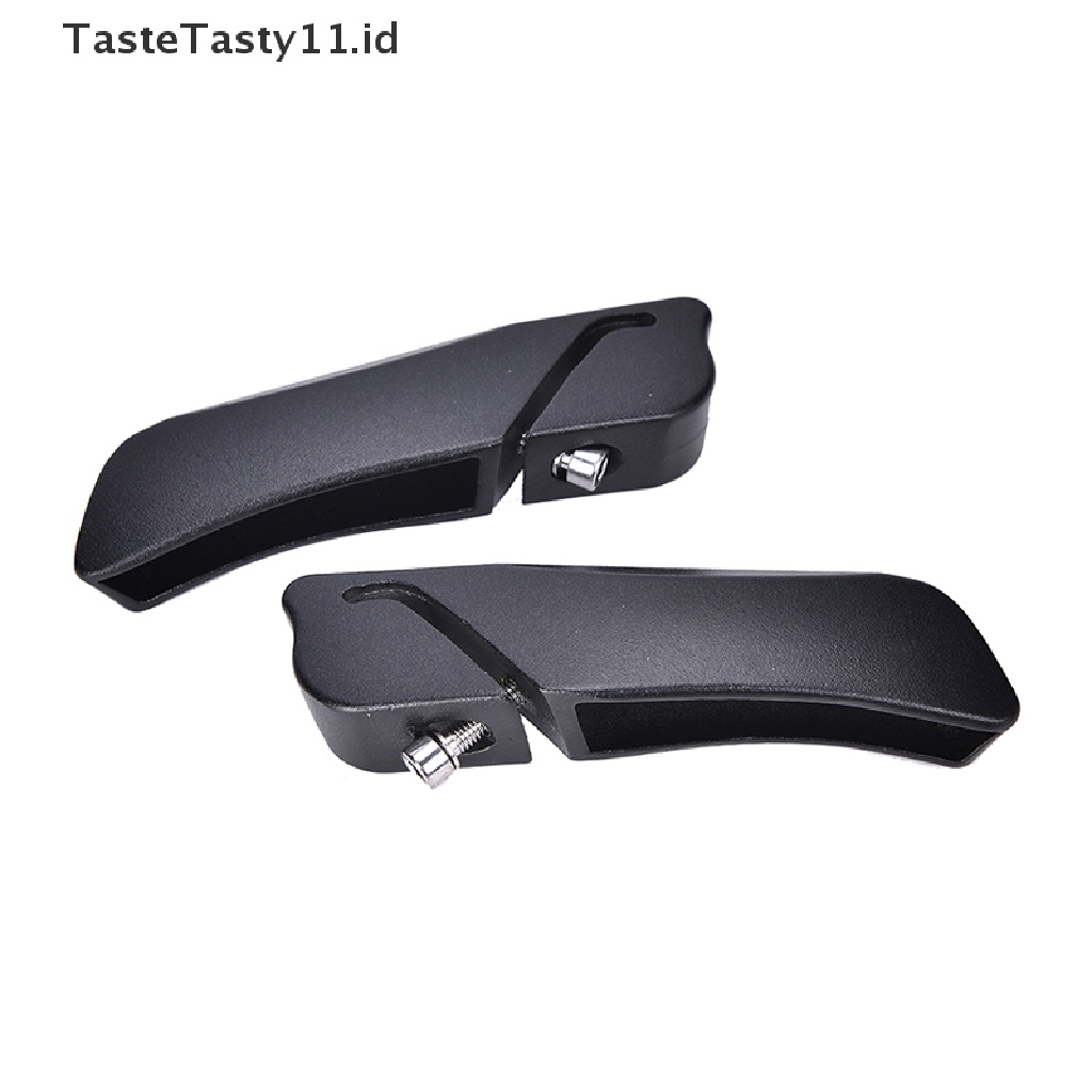 Tastetasty 2pcs Grip Stang Sepeda Gunung Bahan Aluminum alloy Warna Hitam