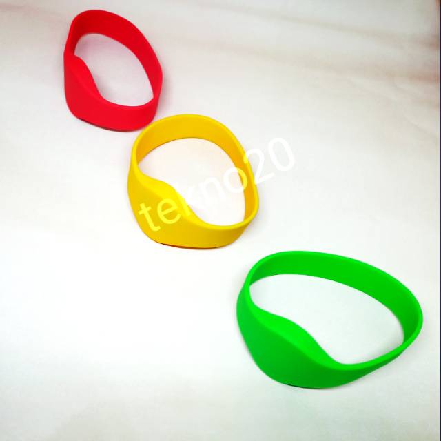 Gelang Silicon RFID 13.56 MHz Gelang Karet RFID 13.56MHz ISO14443A NFC RFID Wrisband 13,56 mhz for Access Control