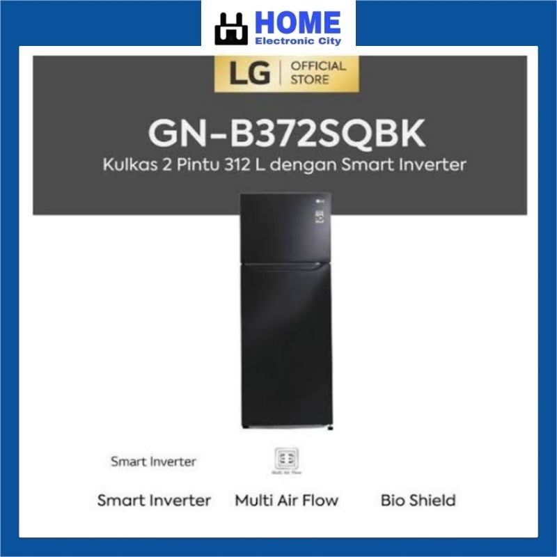 LG GN-B372SQBK KULKAS SMART INVERTER 2 PINTU 312L GARANSI RESMI