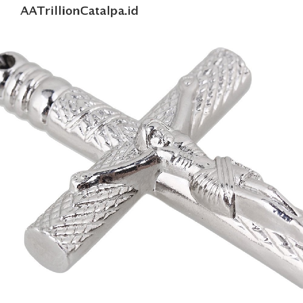 Aa Kunci Pas Bentuk Salib Yesus Trillioncatalpa 6mm Bahan Metal Dengan Rantai Kalung