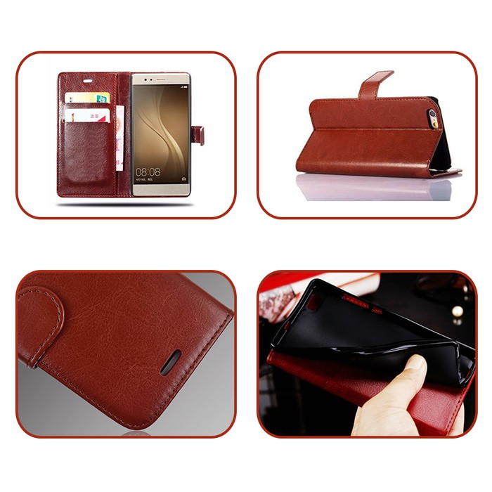 REDMI NOTE 4X/NOTE 4 LEATHER CASE KULIT FLIP WALLET COVER