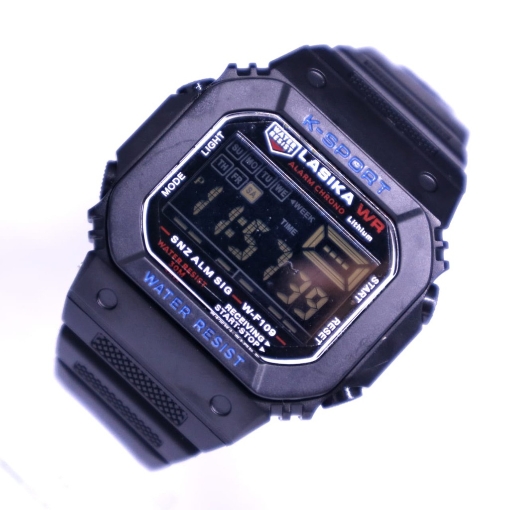 JAM TANGAN ORIGINAL SPORT DIGITAL K SPORT LASIKA W-F109 BLACK BLUE