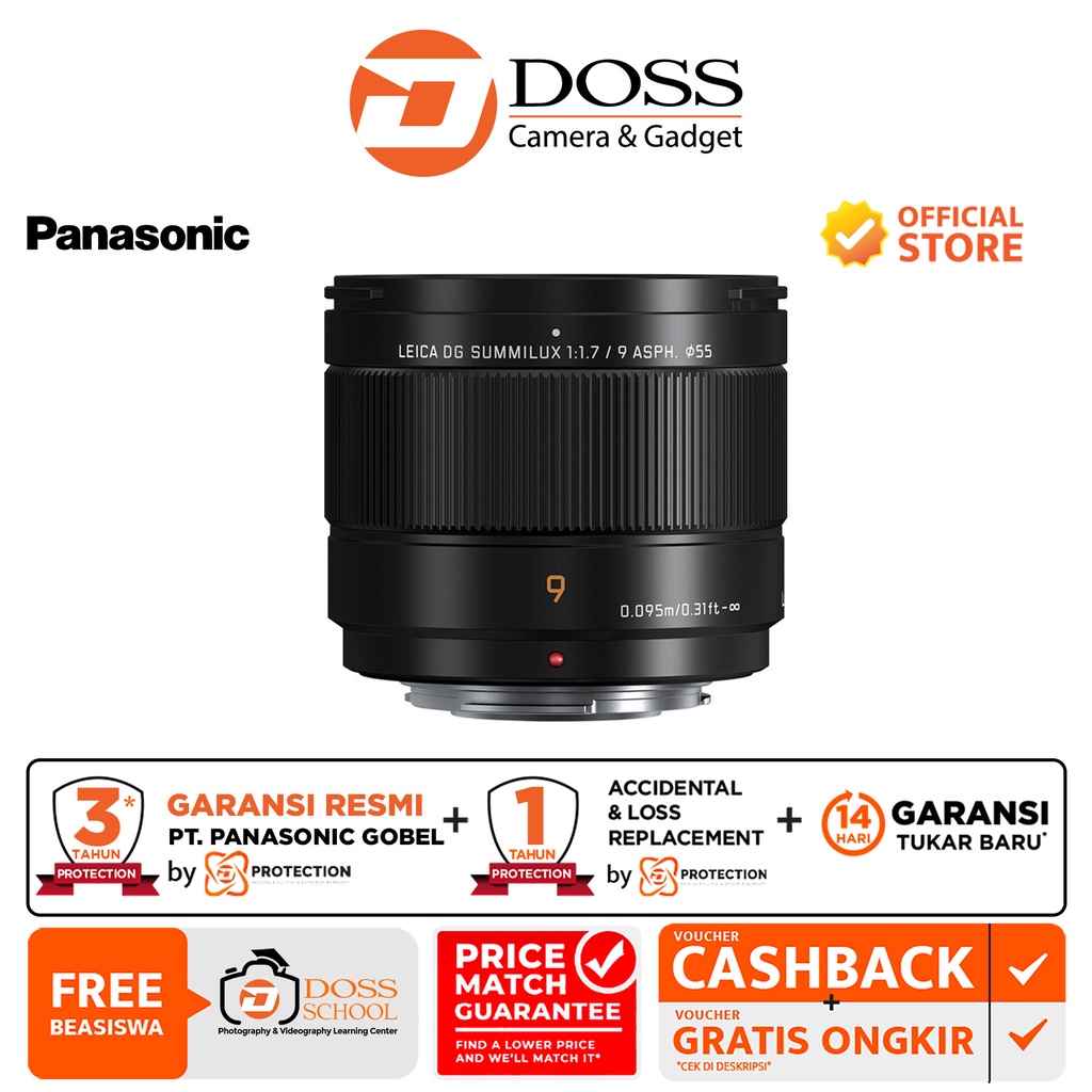 Panasonic Leica DG Summilux 9mm f1.7 ASPH Mirrorless Lens