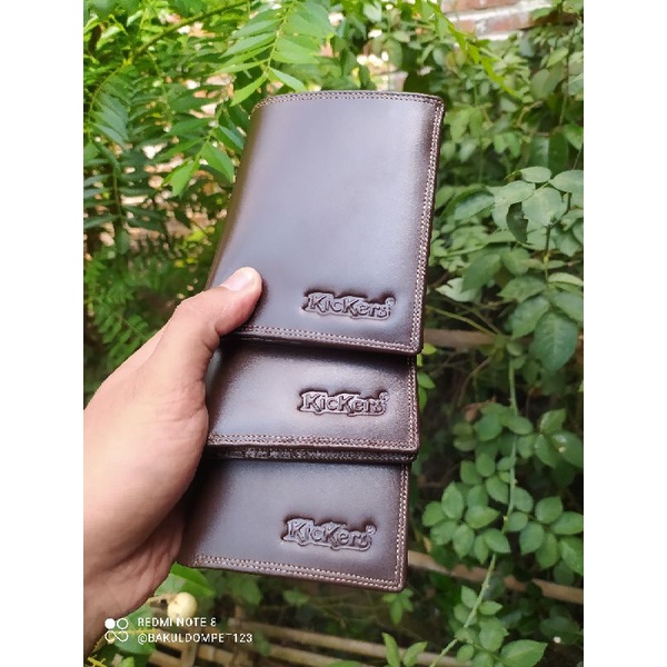 Dompet Pria Full Kulit Sapi Asli Lk Berdiri 13 Slot Kartu EMBOS KICKERS