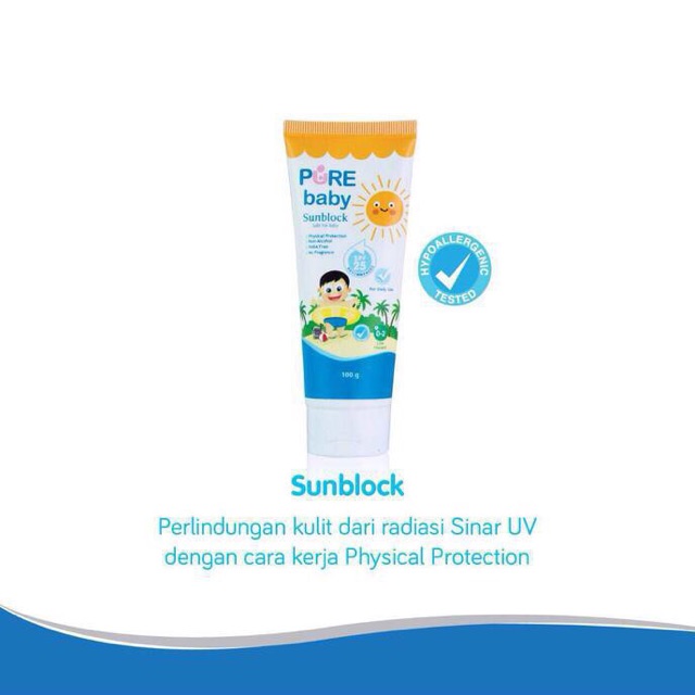 Pure Baby Sunblock Bayi / Krim Perlindungan Matahari Bayi