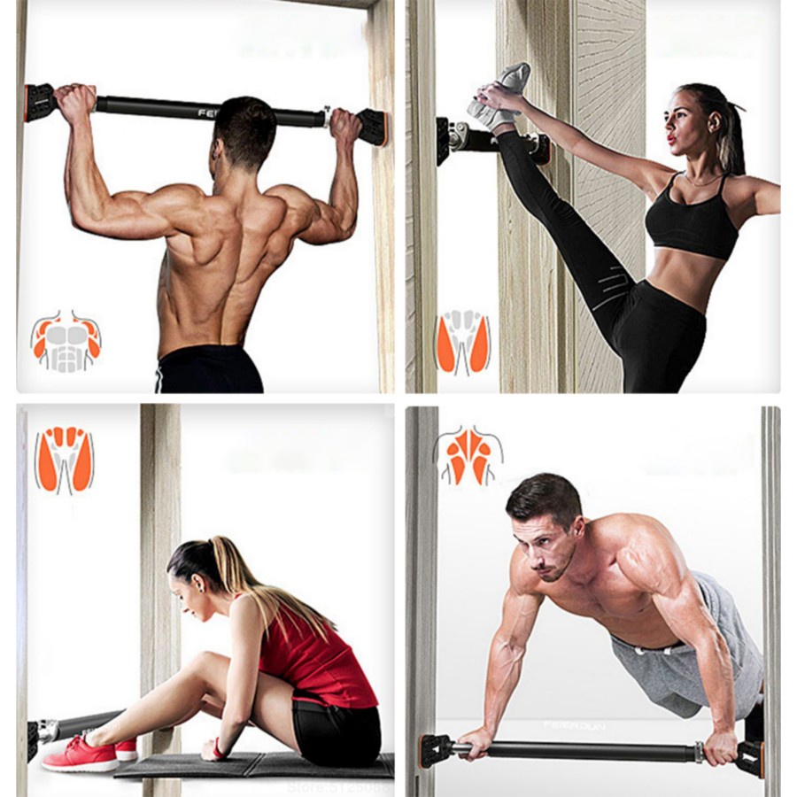 FED Pull Up Horizontal Bar - Multifunction Pull Up Door Chin Up