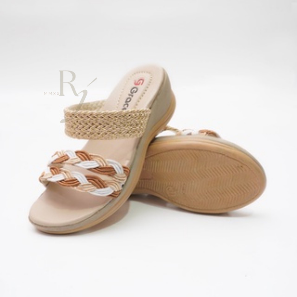 GRACE [WRH 404] Sandal Wedges Ban 3 Anak Perempuan/ Sandal Hak Anak Cewek/ Sandal Wedges Anak Perempuan