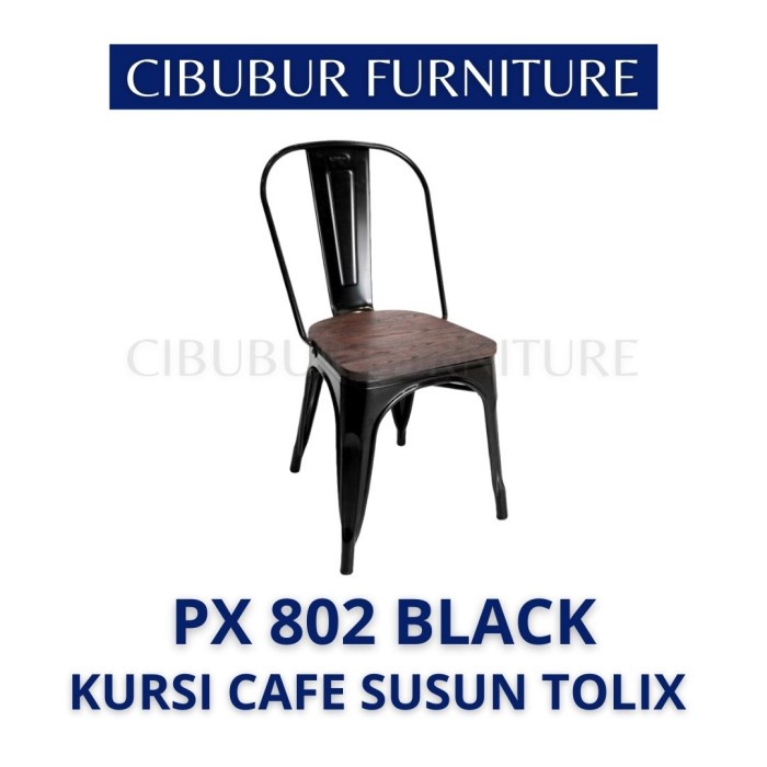 Kursi Kayu - Kursi Besi Cafe / Kursi Tolix / Kursi Susun Kayu Besi Phoenix