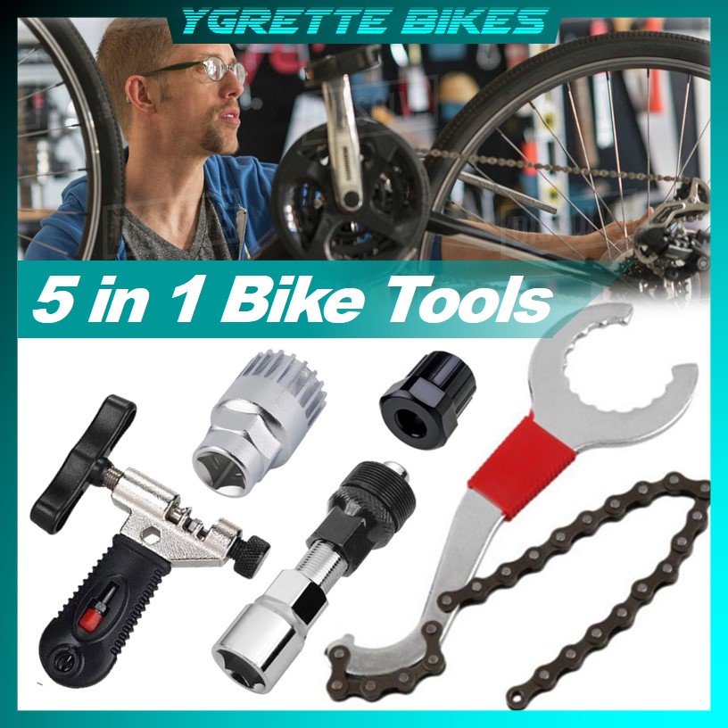 YGRETTE - PAKET TaffSPORT 5 in 1 Repair Kit Rantai Sepeda Alat reparasi Perbaikan BIcycle Tools Set