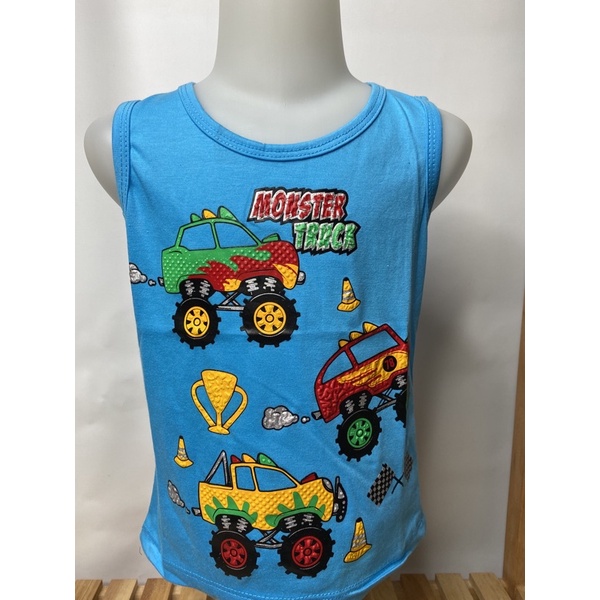 Singlet anak laki-laki-singlet MONSTER TRUCK 1-10 tahun