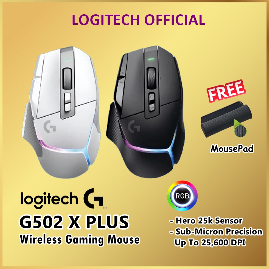 Logitech G502 X Plus Wireless Gaming Mouse G502X G 502 X RGB