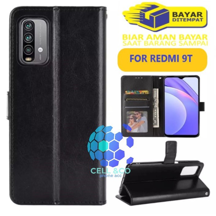 Flip cover XIAOMI REDMI 9T Flip case buka tutup kesing hp casing hp flip case leather wallet