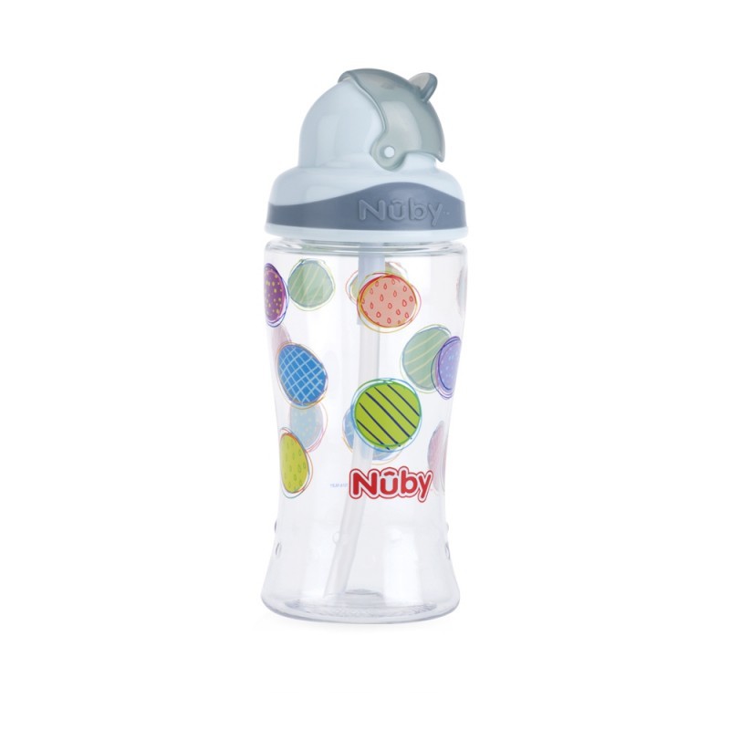 Nuby Thirsty Kids Flip It Boost 360 ml - Warna Random