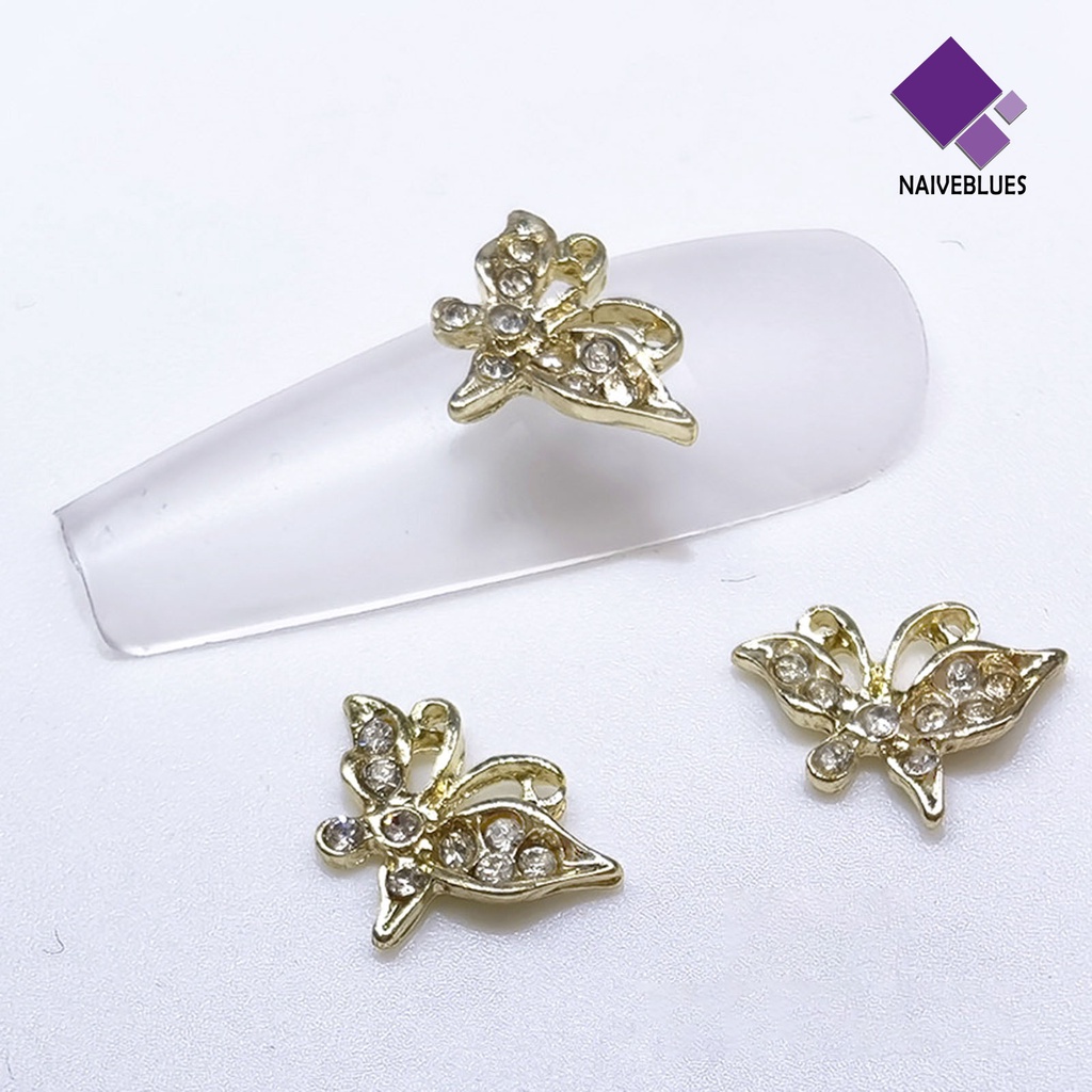 10pcs Charms Kuku 3D Desain Acak Untuk Kerajinan Manicure Salon