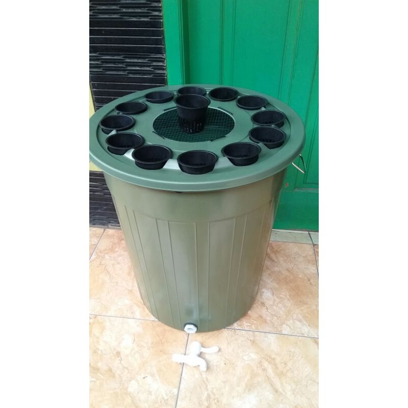 EMBER Lele 80 Lt 12 Nett pot + kran khusus BUDIKDAMBER budidaya ikan Aquaponik