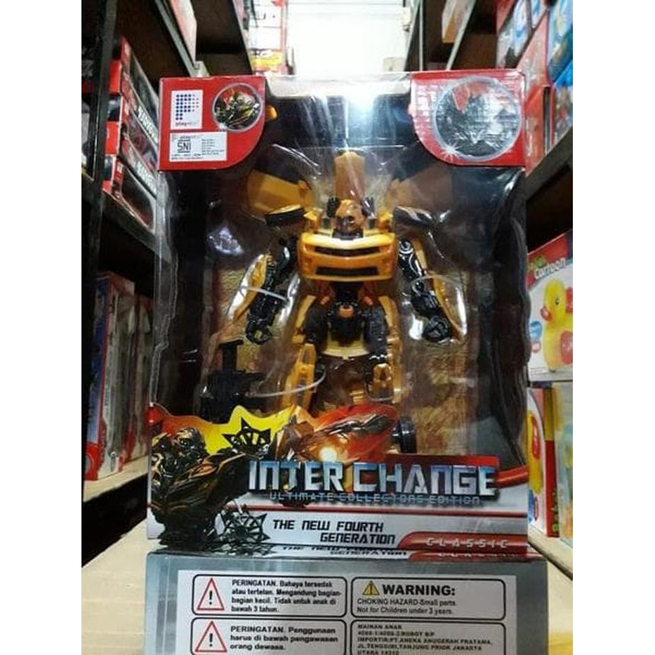 [mainan-hobi] Robot Transformer Optimus Prime Bumblebee Autobot Figure Pokemon Kece
