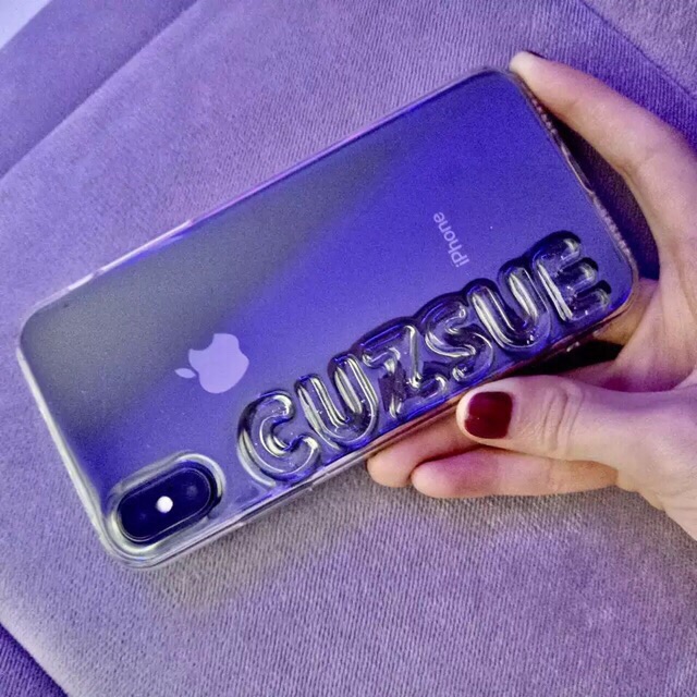 Custom Case Nama 3D ALL PHONE TYPES [BISA REQUEST WARNA]