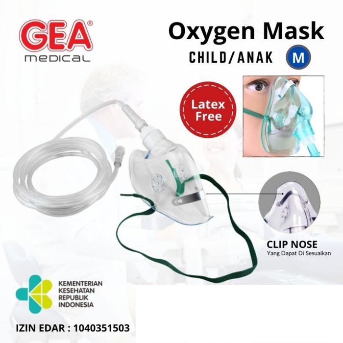 Oxygen Mask Adult / Masker Oksigen Dewasa - GEA