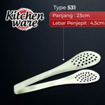 Capitan Makanan Stainless 23 cm / Jepitan Gorengan Pendek