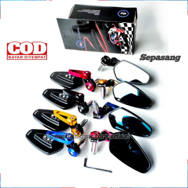 Spion Jalu Bar End Oval Cnc Spion Jalu Bulat  Spion Bar End Oval