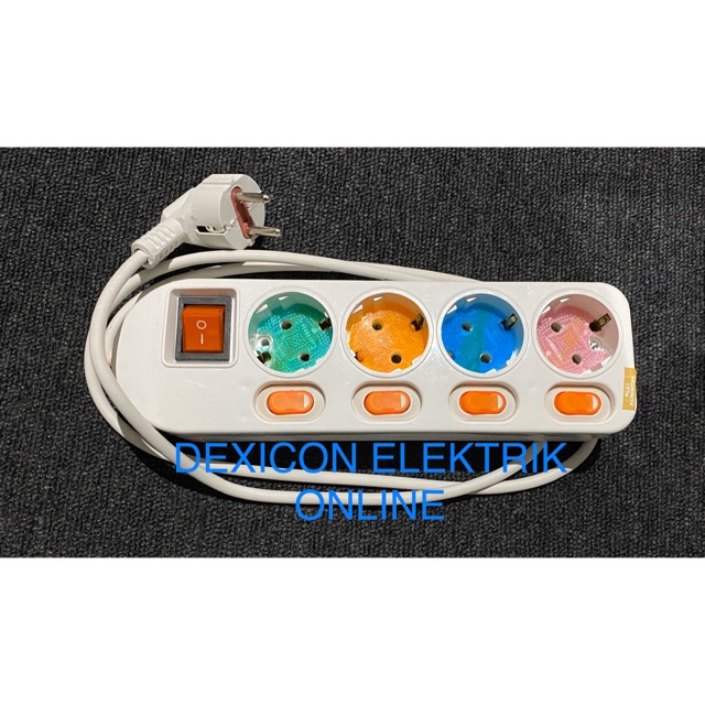 Stop kontak arde multipro on-off 4 lubang kabel/kabel colokan listrik/stop kontak/terminal listrik