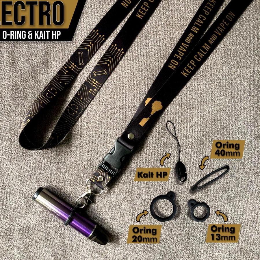 

10.10 BRANDS FESTIVAL Tali Lanyard PODS HP Motif Electro Black Gold Series by Lanyard Studio