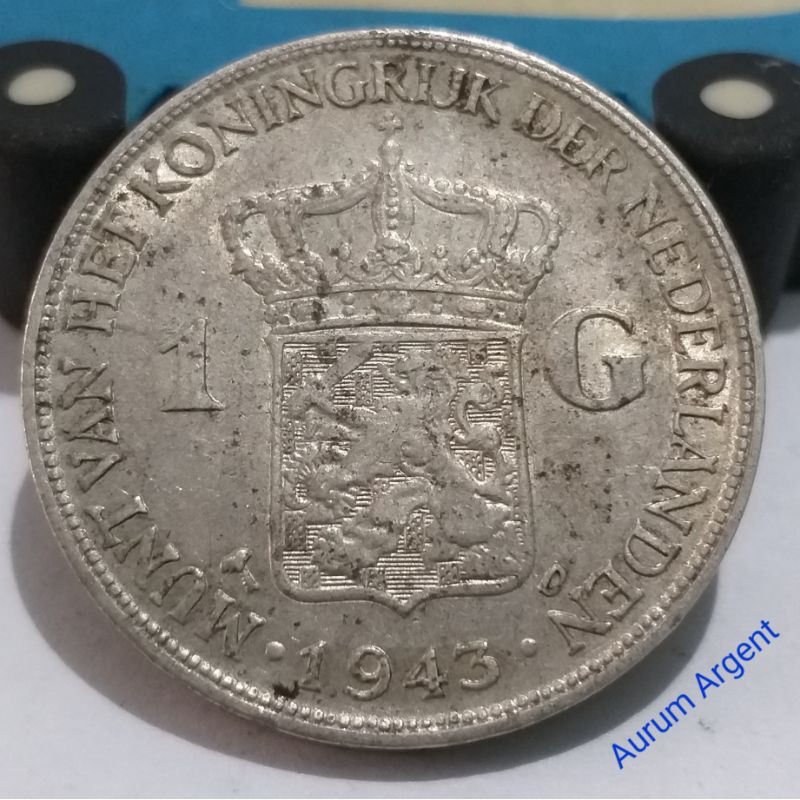 SWILH1G-23.. 1 PC KOIN ASLI 1 GULDEN WILHELMINA