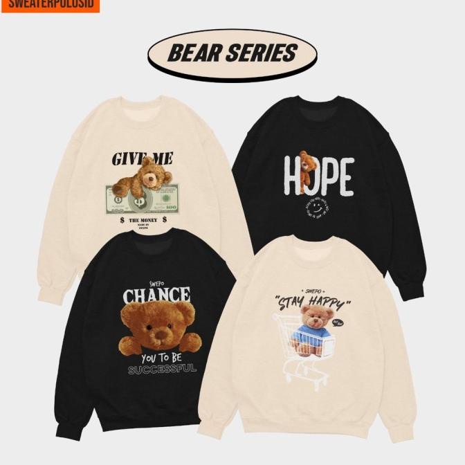 SWEATERPOLOSID Basic Sweater Bear Series (Sablon) M-XXL