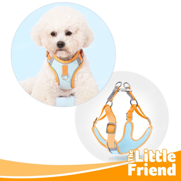 Tali Dada Anjing Kucing Leash Harness Rompi Reflective Anti Breakaway