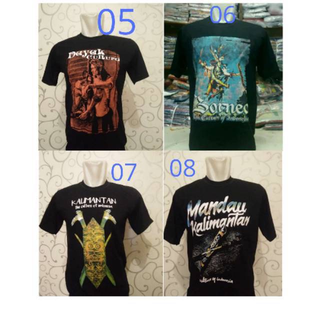 Baju kaos cowo cewe motif etnhik dayak borneo bahan Baju kaos cowo cewe motif etnhik dayak borneo bahan