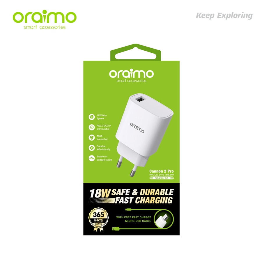 Oraimo OCW-E97S+M53 Cannon 2 Pro Charger Kit 18W Fast Charging