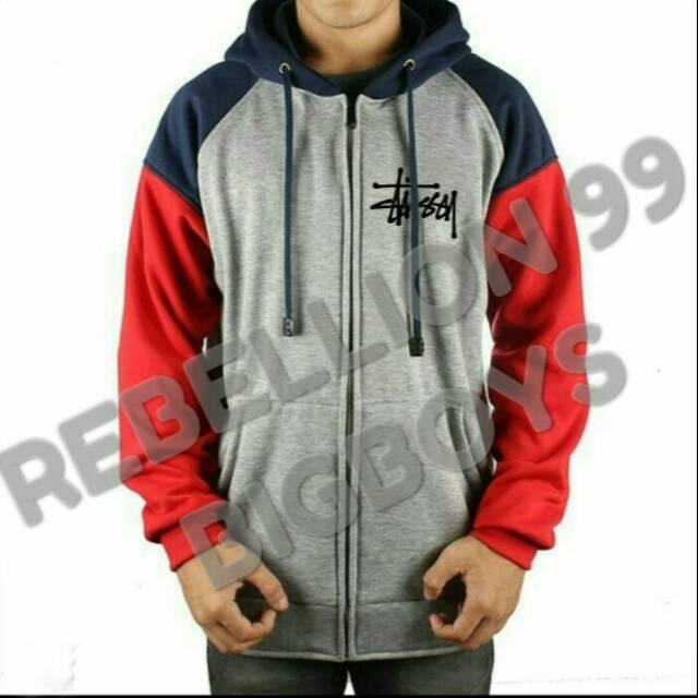 Jaket BIG SIZE kombinasi stussi