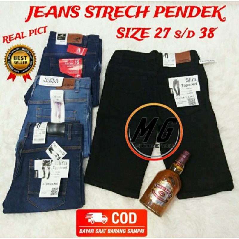 CELANA JEANS PENDEK FASHION TERBARU STREET PRIA LAKI LAKI